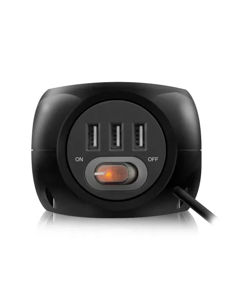 Ewent EW3938 adaptador e inversor de corriente Interior Negro