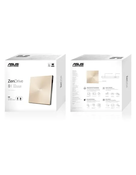 ASUS ZenDrive U9M unidad de disco óptico DVD±RW Oro