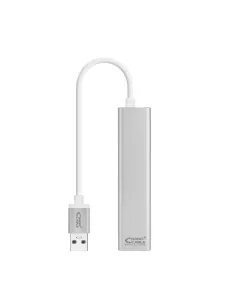 Nanocable Conversor USB 3.0 a Ethernet Gigabit + 3xUSB 3.0, Plata, 15 cm