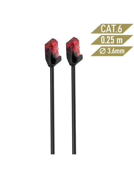 Ewent IM1042 cable de red Negro 0,25 m Cat6 U UTP (UTP)