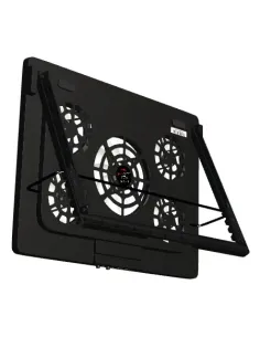 Mars Gaming MNBC2, Base Refrigeradora y Stand para Portátiles Hasta 17.3”, Iluminación LED Roja, 5x Ventiladores UA5, Regulable 2
