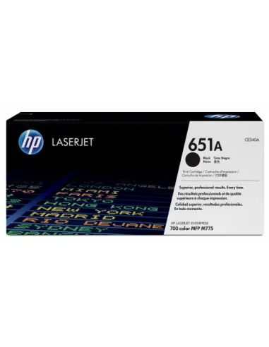 HP Cartucho de tóner original LaserJet HP 651A negro