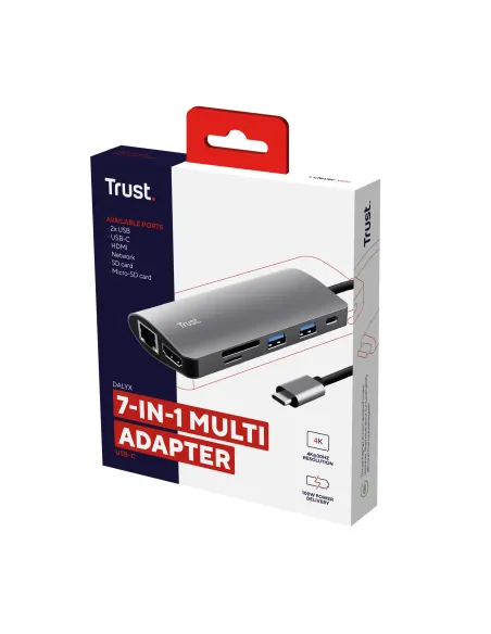 Trust Dalyx tarjeta y adaptador de interfaz Interno HDMI, RJ-45, USB 3.2 Gen 1 (3.1 Gen 1)