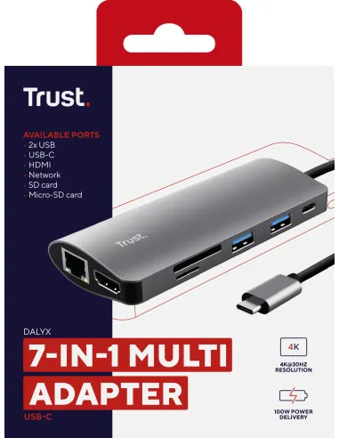Trust Dalyx tarjeta y adaptador de interfaz Interno HDMI, RJ-45, USB 3.2 Gen 1 (3.1 Gen 1)