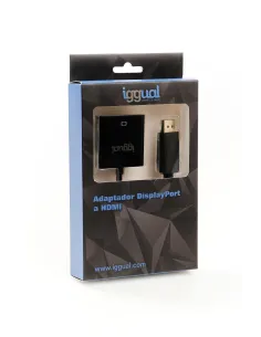 iggual IGG318041 adaptador de cable de vídeo 0,25 m DisplayPort HDMI Negro 2