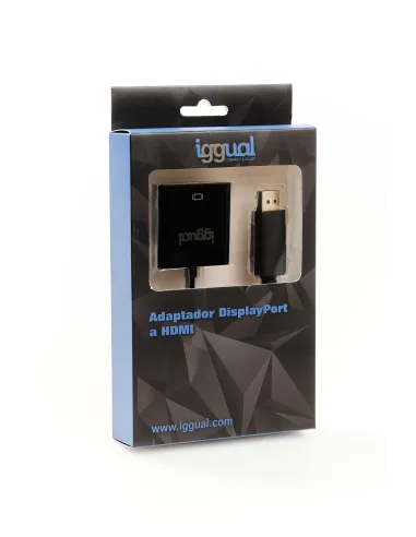 iggual IGG318041 adaptador de cable de vídeo 0,25 m DisplayPort HDMI Negro