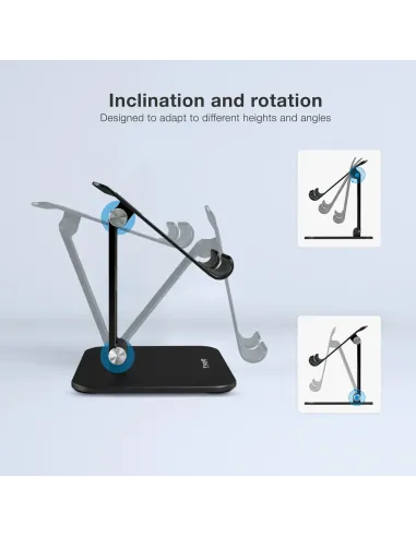 TooQ PH-HERMES-NOCHE soporte Soporte pasivo Teléfono móvil smartphone, Tablet UMPC Negro