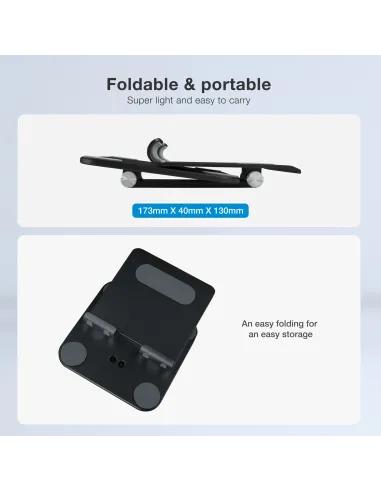 TooQ PH-HERMES-NOCHE soporte Soporte pasivo Teléfono móvil smartphone, Tablet UMPC Negro