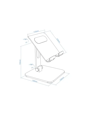 TooQ PH-HERMES-NOCHE soporte Soporte pasivo Teléfono móvil smartphone, Tablet UMPC Negro