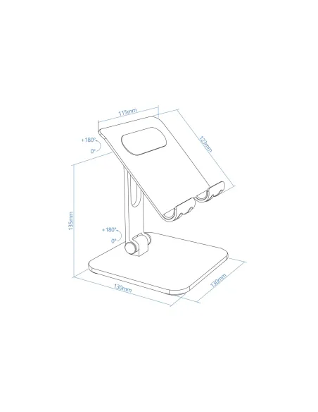 TooQ PH-HERMES-NOCHE soporte Soporte pasivo Teléfono móvil smartphone, Tablet UMPC Negro