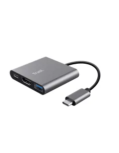 Trust Dalyx USB 3.2 Gen 1 (3.1 Gen 1) Type-C Aluminio, Negro
