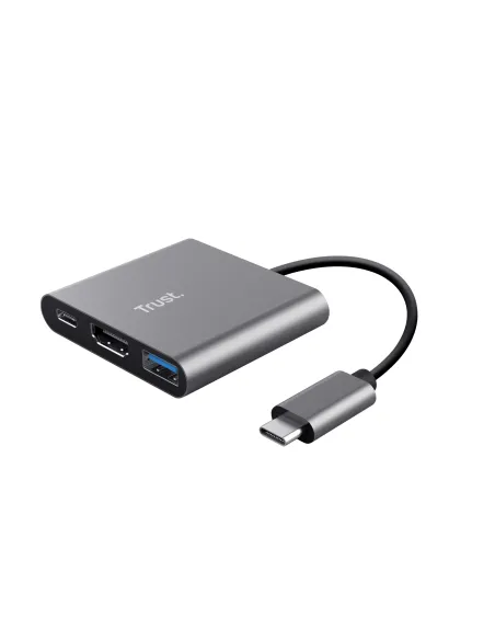Trust Dalyx USB 3.2 Gen 1 (3.1 Gen 1) Type-C Aluminio, Negro