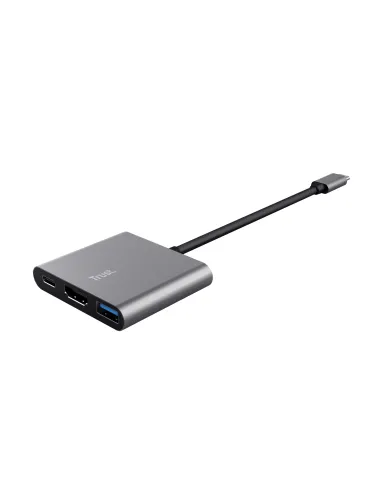 Trust Dalyx USB 3.2 Gen 1 (3.1 Gen 1) Type-C Aluminio, Negro