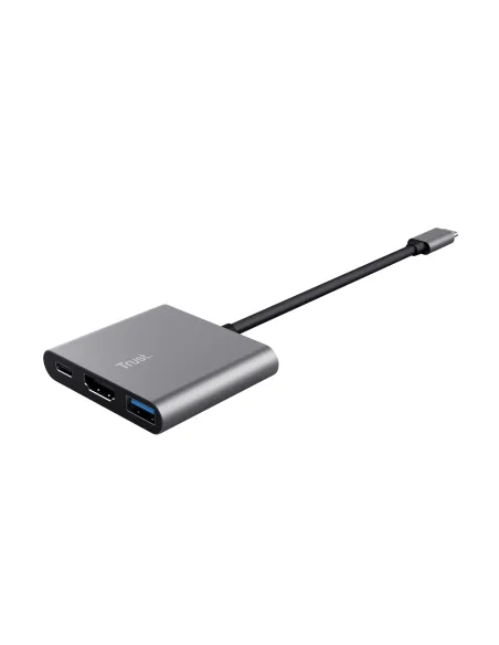 Trust Dalyx USB 3.2 Gen 1 (3.1 Gen 1) Type-C Aluminio, Negro