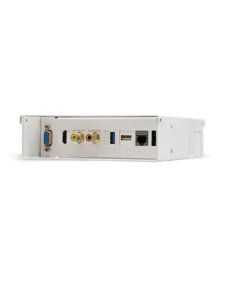 Nanocable Caja de conexiones multimedia de pared VGA+HDMI+JACK3.5+RCA+2xUSB+2xRJ45, Blanco