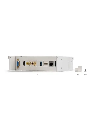 Nanocable Caja de conexiones multimedia de pared VGA+HDMI+JACK3.5+RCA+2xUSB+2xRJ45, Blanco