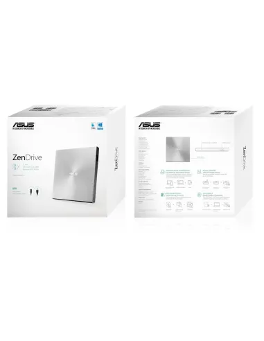ASUS ZenDrive U9M unidad de disco óptico DVD±RW Plata