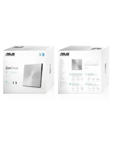 ASUS ZenDrive U9M unidad de disco óptico DVD±RW Plata