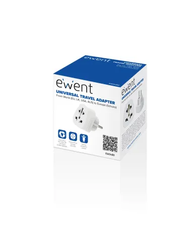Ewent EW1480 adaptador de enchufe eléctrico Universal Blanco