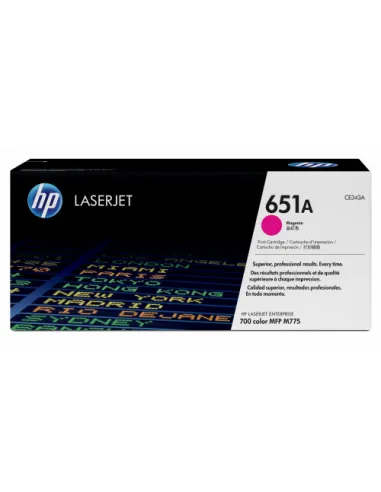 HP Cartucho de tóner original LaserJet HP 651A magenta