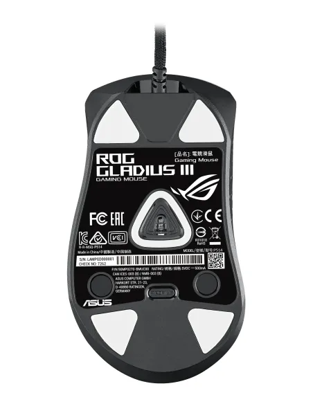 ASUS ROG Gladius III ratón Juego mano derecha USB tipo A Óptico 19000 DPI