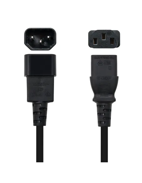Nanocable Cable alimentación CPU, C13 H-C14 M, negro, 3.0m