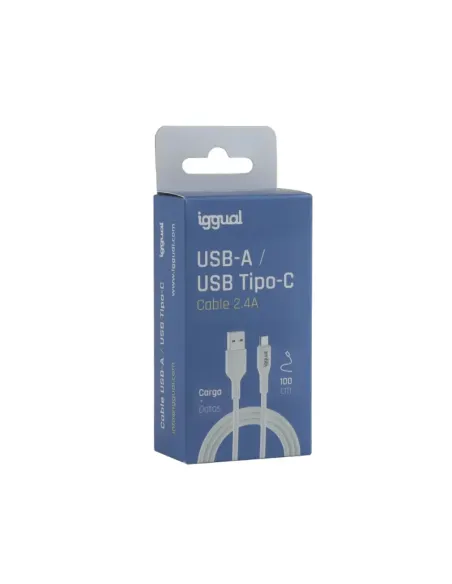 iggual IGG316948 cable USB USB 2.0 1 m USB A USB C Blanco