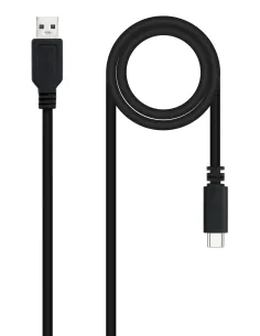 Nanocable USB 2.0, 1m cable USB USB C USB A Negro