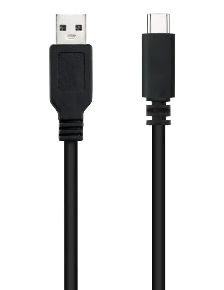 Nanocable USB 2.0, 1m cable USB USB C USB A Negro