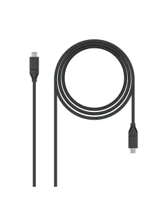 Nanocable USB 3.1, 1m cable USB USB 3.2 Gen 2 (3.1 Gen 2) USB C Negro