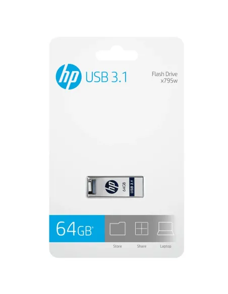 HP x795w unidad flash USB 64 GB USB tipo A 3.2 Gen 1 (3.1 Gen 1) Azul, Plata