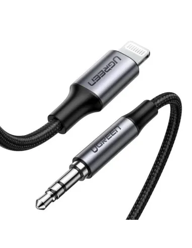 Ugreen 70509 cable de teléfono móvil Plata 1 m 3,5mm Lightning
