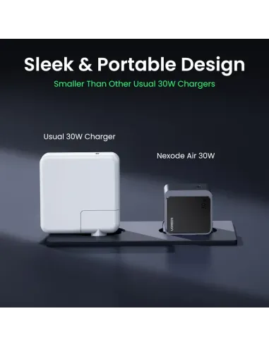 Ugreen Nexode S 30W USB-C GaN Fast Charger EU gray Teléfono móvil, Batería portátil, Teléfono Gris Corriente alterna Interior