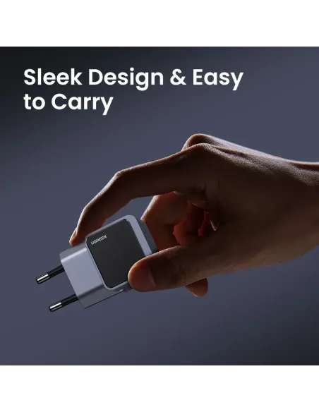Ugreen Nexode S 30W USB-C GaN Fast Charger EU gray Teléfono móvil, Batería portátil, Teléfono Gris Corriente alterna Interior Ugreen Nexode S 30W USB-C GaN Fast Charger EU gray Teléfono móvil, Batería portátil, Teléfono Gris Corriente alterna Interior
