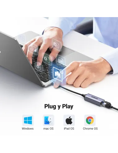 Ugreen 50737 adaptador y tarjeta de red Ethernet 1000 Mbit s