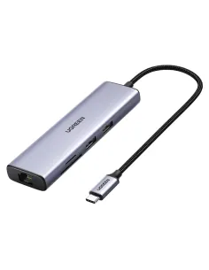 Ugreen 60515 base para portátil y replicador de puertos Alámbrico USB 3.2 Gen 1 (3.1 Gen 1) Type-C Gris
