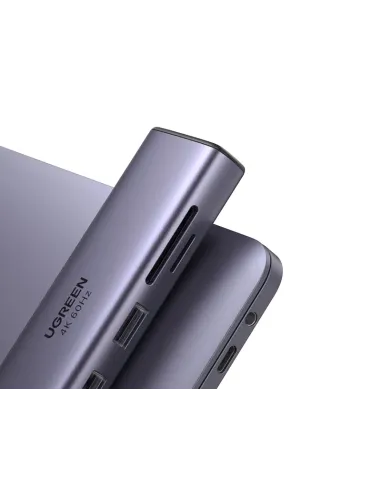 Ugreen 60515 base para portátil y replicador de puertos Alámbrico USB 3.2 Gen 1 (3.1 Gen 1) Type-C Gris