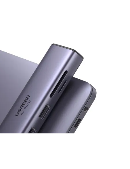 Ugreen 60515 base para portátil y replicador de puertos Alámbrico USB 3.2 Gen 1 (3.1 Gen 1) Type-C Gris