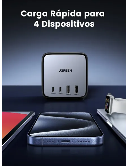 Ugreen Diginest Cube 7-in-1 3 salidas AC Tipo C 1,8 m 4 3680 W Negro Ugreen Diginest Cube 7-in-1 3 salidas AC Tipo C 1,8 m 4 3680 W Negro