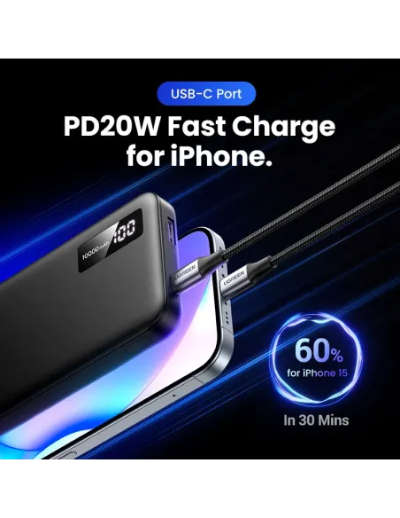 Ugreen 25742 batería externa Ión de litio 10000 mAh Negro Ugreen 25742 batería externa Ión de litio 10000 mAh Negro