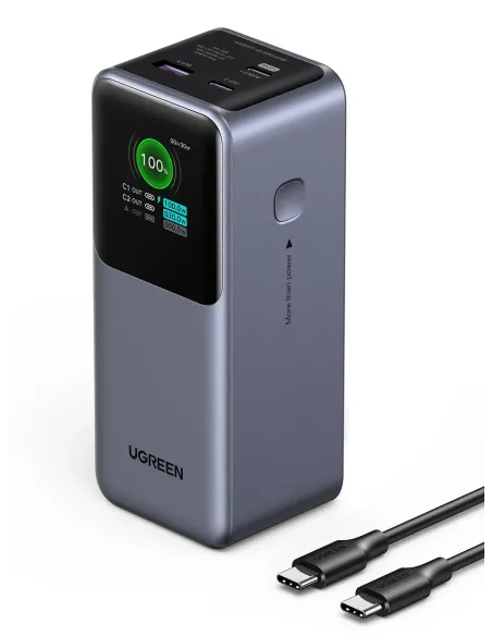 Ugreen 20000mAh 130W Fast Charging Powerbank Litio Gris