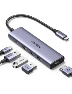 Ugreen 15596 base para portátil y replicador de puertos Alámbrico USB 3.2 Gen 1 (3.1 Gen 1) Type-A + Type-C Aluminio 2