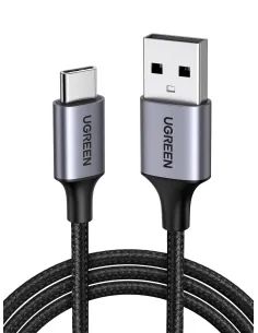Ugreen 60126 cable USB 1 m USB C USB A Negro, Gris 2