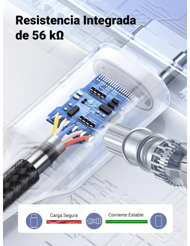 Ugreen 60126 cable USB 1 m USB C USB A Negro, Gris