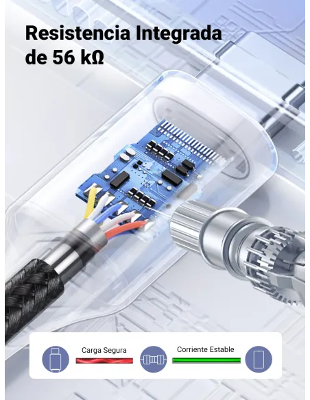 Ugreen 60126 cable USB 1 m USB C USB A Negro, Gris