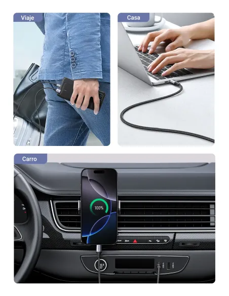 Ugreen 60126 cable USB 1 m USB C USB A Negro, Gris