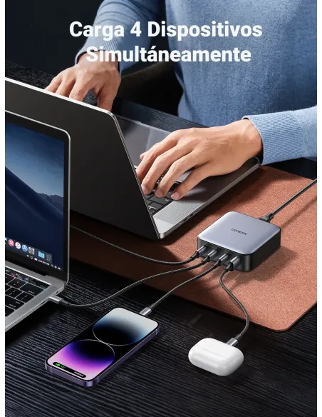 Ugreen Nexode Universal Gris Corriente alterna Carga rápida Interior Ugreen Nexode Universal Gris Corriente alterna Carga rápida Interior