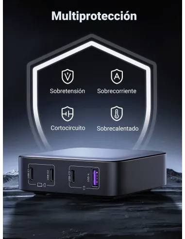 Ugreen Nexode Universal Gris Corriente alterna Carga rápida Interior