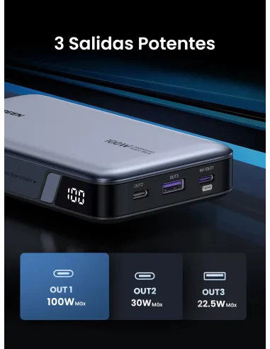 Ugreen 25188 batería externa 20000 mAh Gris