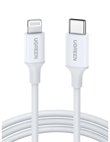 Ugreen 10493 cable de conector Lightning 1 m Blanco